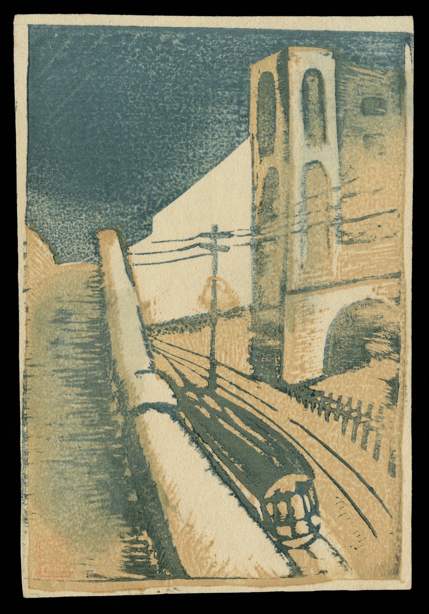 Sosaku_Hanga_Takmura_Kodama_Speeding_Train-web.jpg