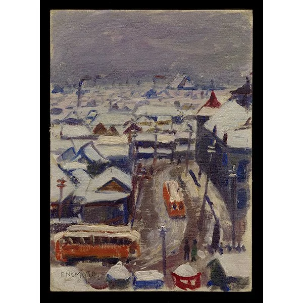 <b>SNOWY TOKYO SUBURB</b> / <em>Enomoto<br>c. 1930<br><br><b>SOLD</b></em>