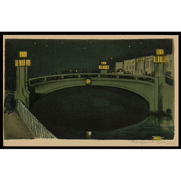 <b>SHINBASHI AT NIGHT</b> / <em>Kazuma Oda<br>1929<br><br><b>SOLD</b></em>