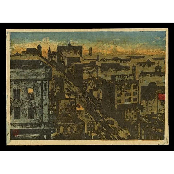 <b>VIEW FROM SURUGADAI</b> / <em>Koshiro Onchi<br>1930<br><br><b>SOLD</b></em>