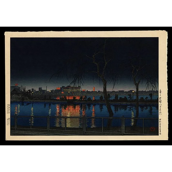 <b>SHINOBAZU POND AT NIGHT</b> / <em>Kawase Hasui<br>1932<br><br>$3,500</em>