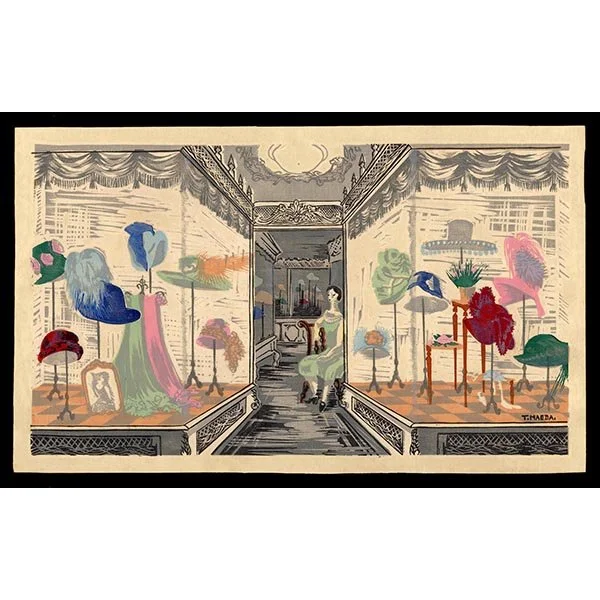 <b>WOMEN&#39;S HAT STORE</b> / <em>Toshiro Maeda<br>Circa 1930s<br><br><b>SOLD</b></em>