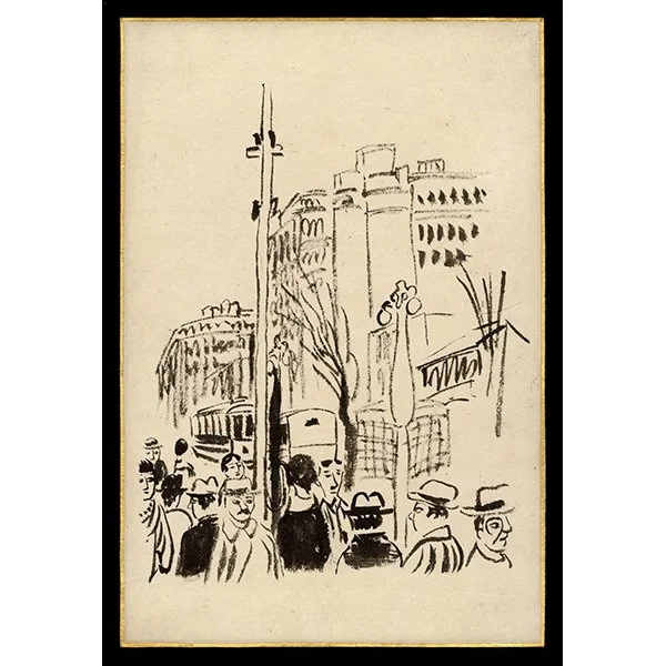 <b>GINZA STEET SCENE</b> / <em>Ryusei Kishida<br>1925<br><br><b>SOLD</b></em>
