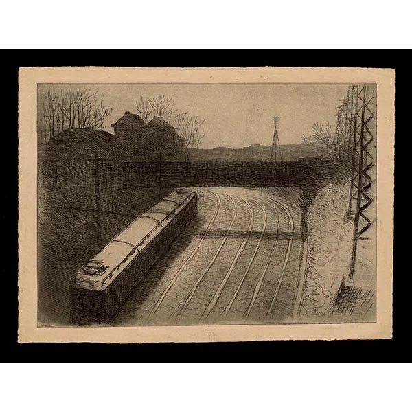 <b>ELECTRIC TRAIN</b> / <em>Kikuji Nakada<br>c.1925<br><br><b>SOLD</b></em>
