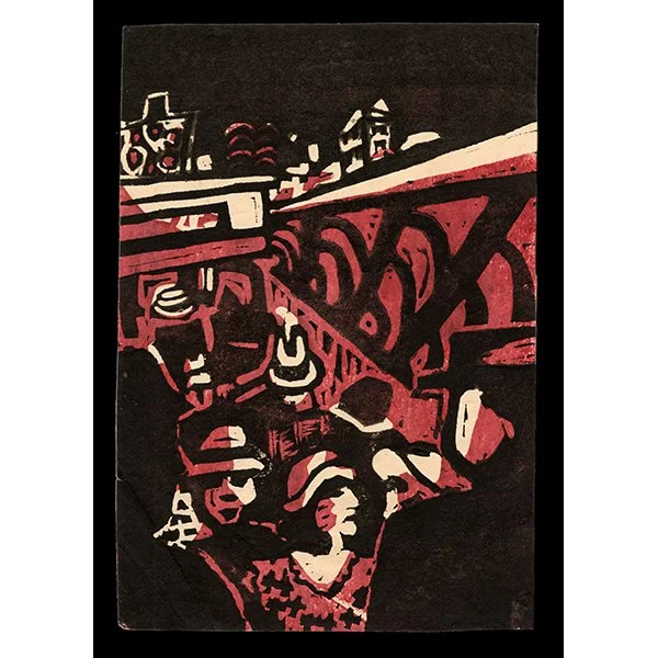 <b>SUBWAY ENTRANCE</b> / <em>Masahiro Shimizu<br>C. 1930<br><br><b>SOLD</b></em>