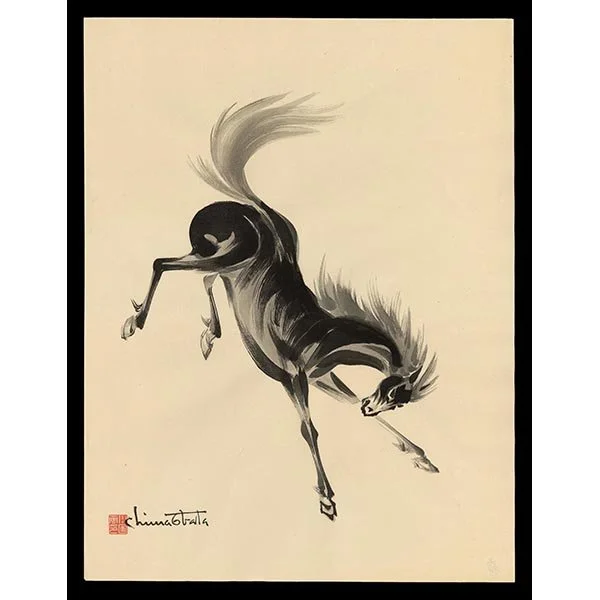 <b>LEAPING HORSE (RIGHT)</b> / <em>Chiura Obata<br>1930<br><br>$800</em>