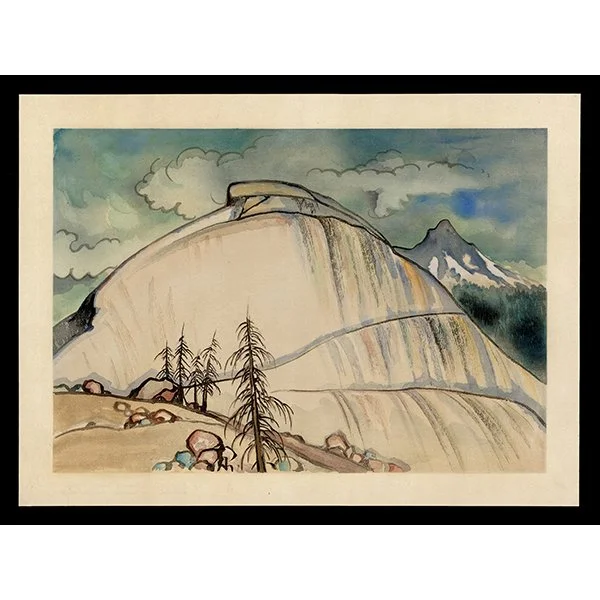 <b>DEATH'S GRAVE PASS AND TENAYA PEAK</b> / <em>Chiura Obata<br>1930<br><br><b>SOLD</b></em>