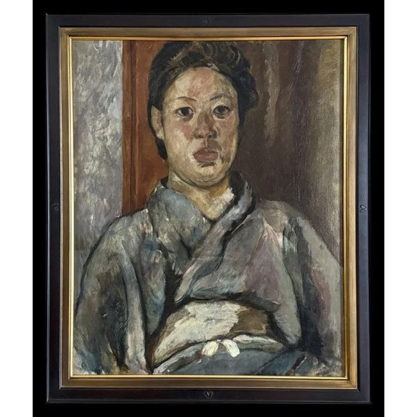<b>NUBUO IN BLUE KIMONO</b> / <em>Koshiro Onchi<br>1916<br><br><B>RESERVED</B></em>