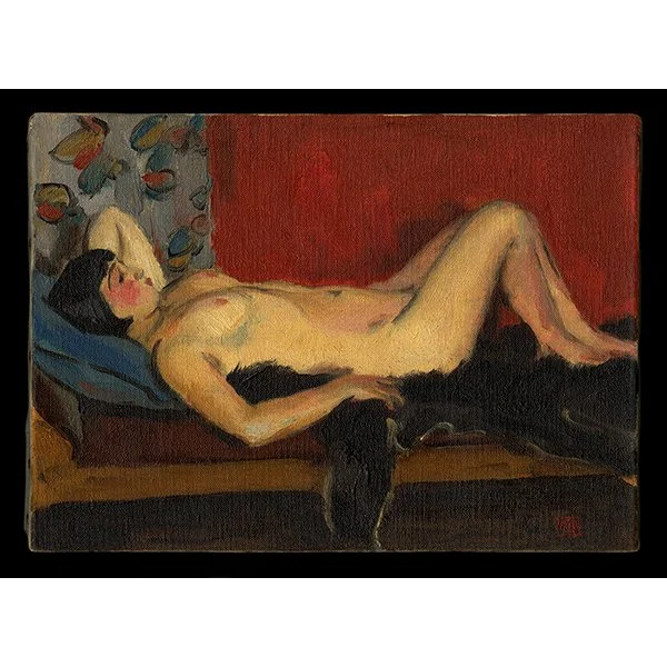 <b>MOGA RECLINING</b> / <em>Ishikawa Toraji<br>c. 1930<br><br><b>SOLD</b></em>