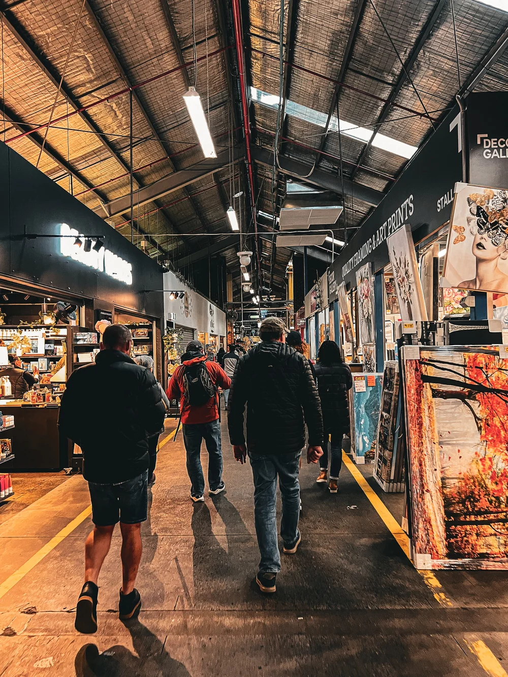 Stalls at the South Melbourne Market