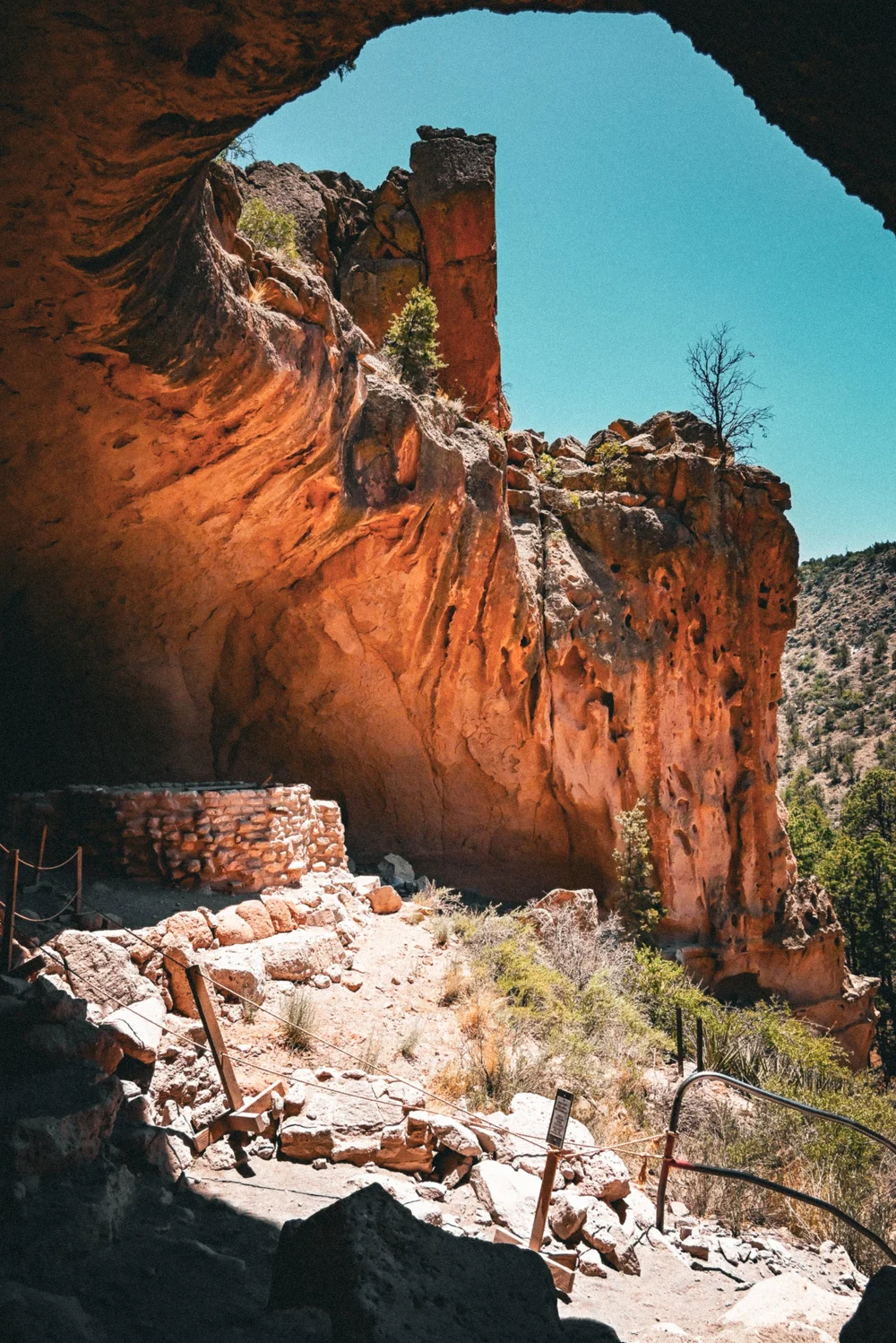 View of the kiva inside Alcove House