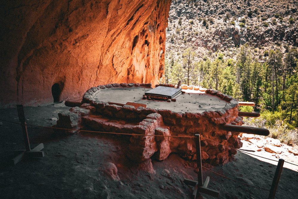 A reproduction of the kiva that was inside Alcove House