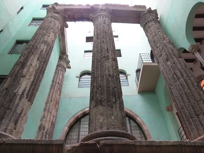 Temple if Augustus.  Travel Guide Barcelona spain.