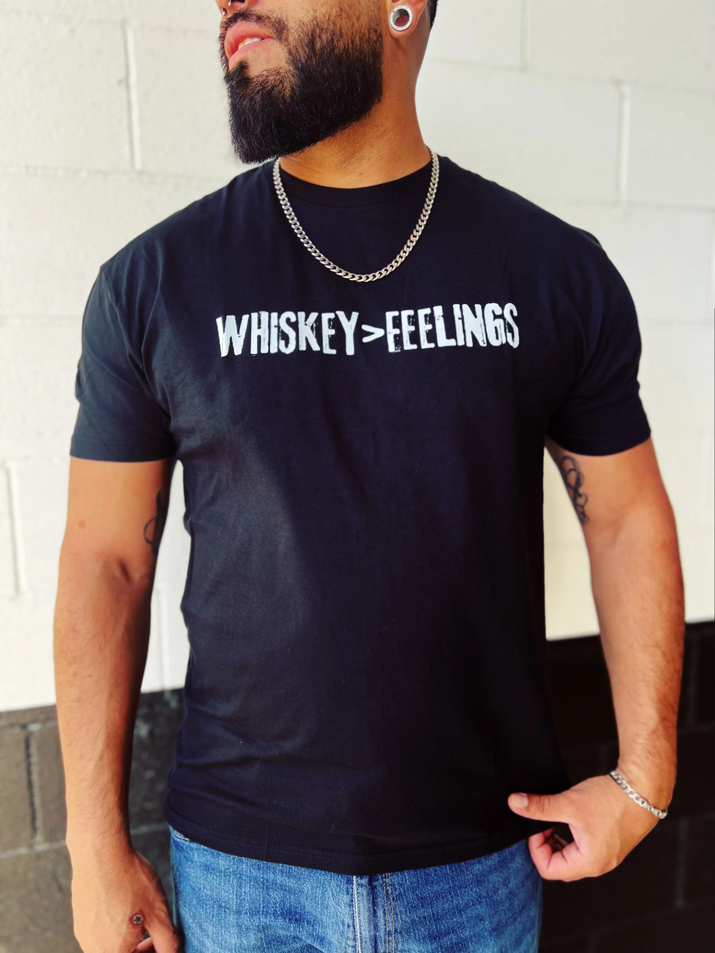 Whiskey>Feelings Tee