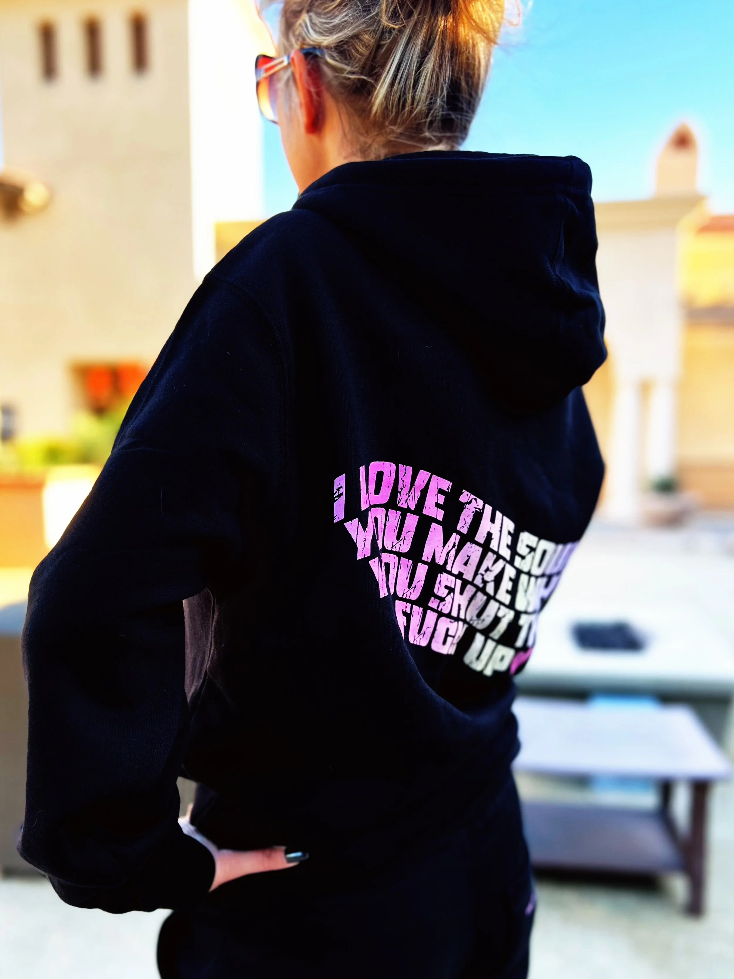 STFU Jogger Set with zip-up or hoodie, "I love the sound you make when you shut the fuck up", by The Bitter Bitch Co