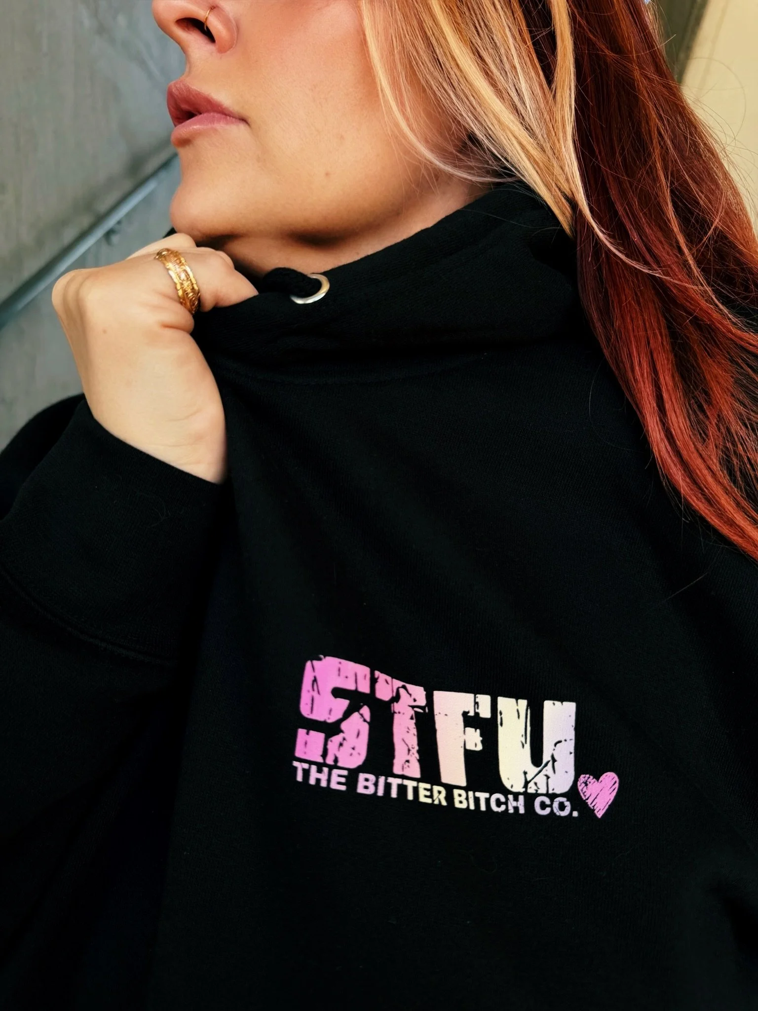 STFU Jogger Set with zip-up or hoodie, "I love the sound you make when you shut the fuck up", by The Bitter Bitch Co