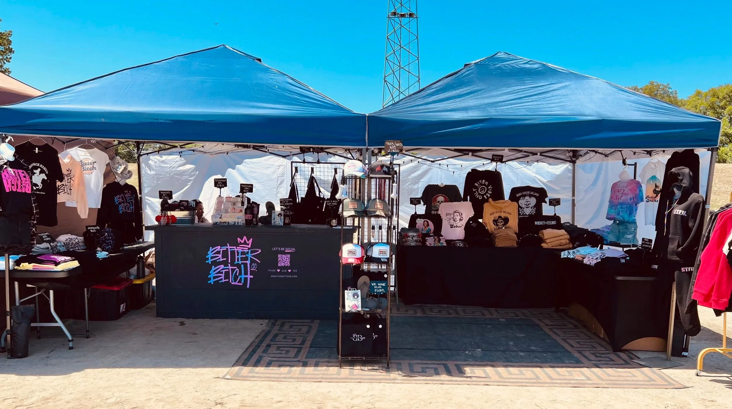 The Bitter Bitch Co booth at Country in the Park, Sacramento.
