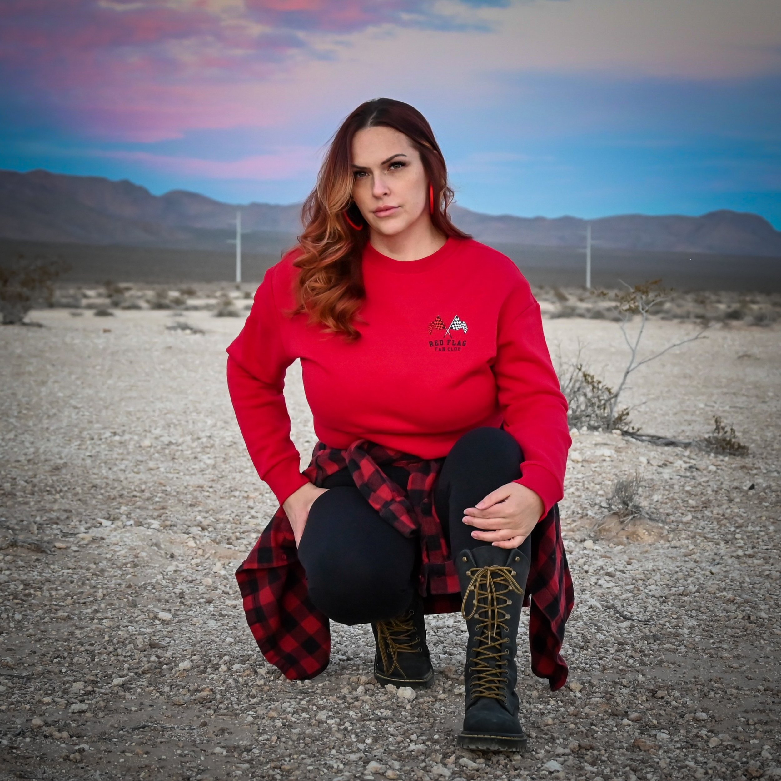 Red Flag Fan Club Cropped Sweatshirt – Red