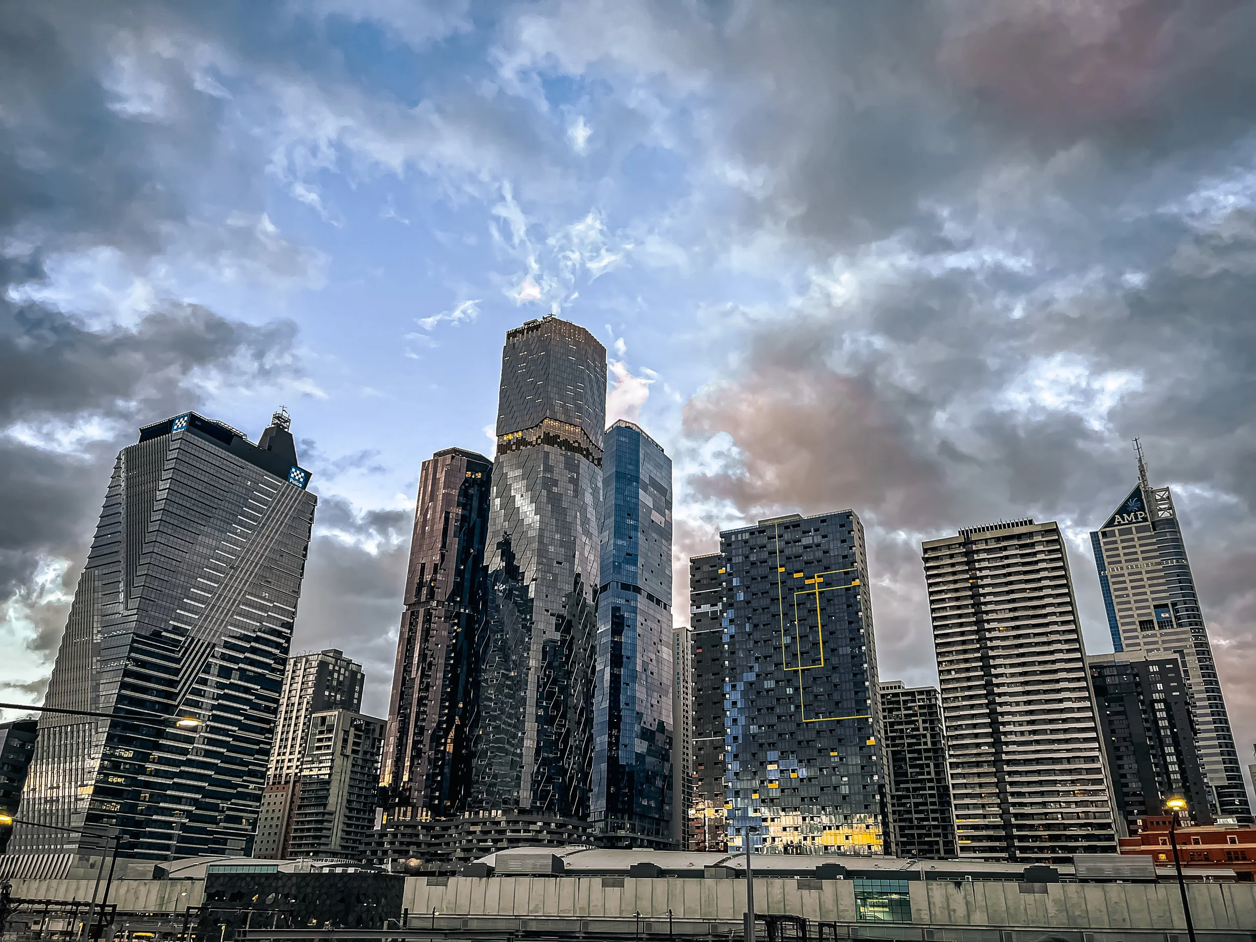 Night view of the Melbourne CBD, Victoria Australia