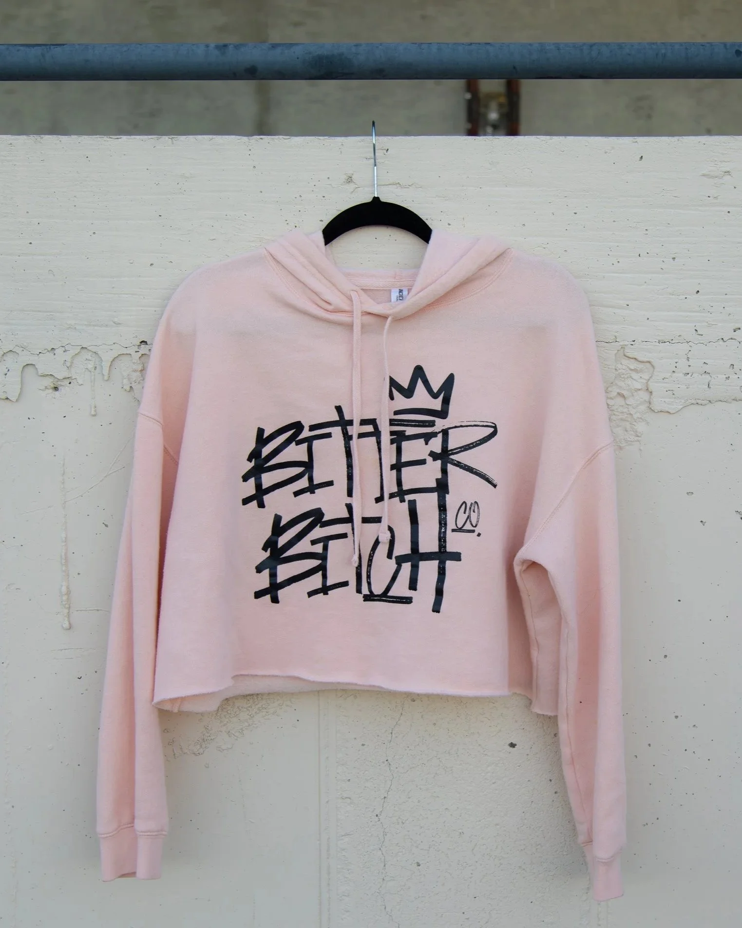 Bitch Co. Script Crop Hoodie