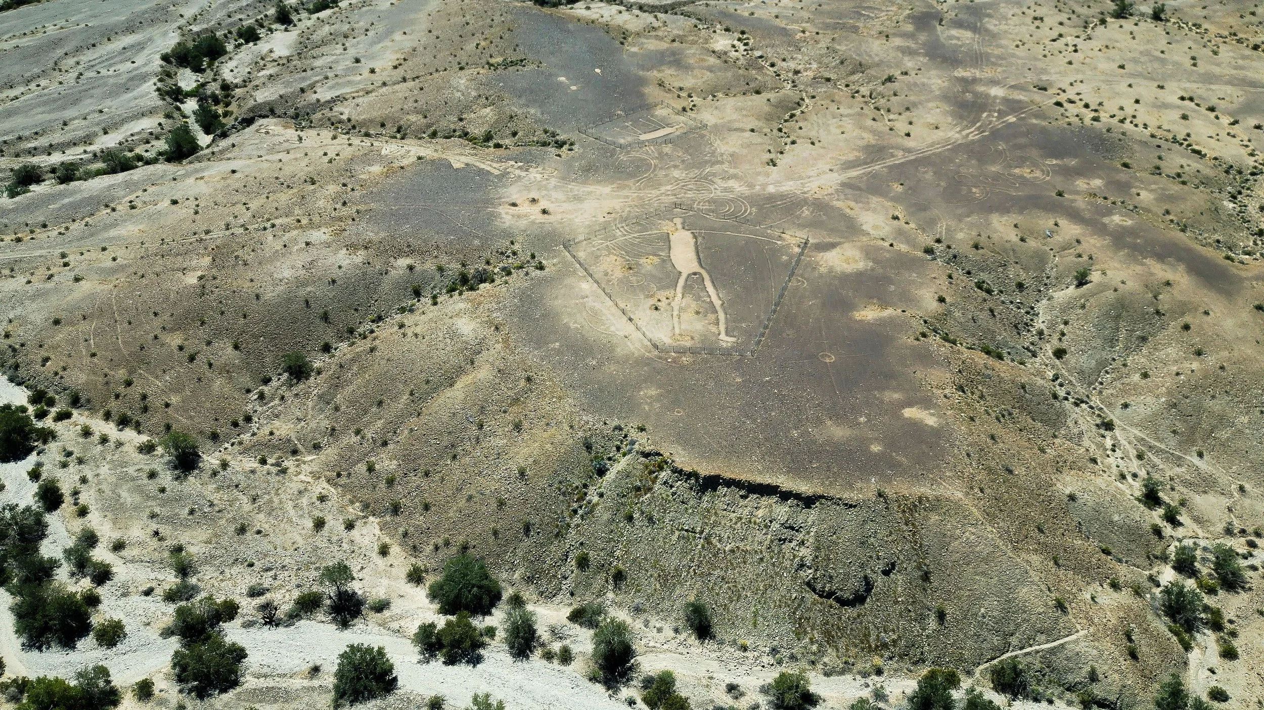 Aerial view of Blythe Intaglios, Blythe California