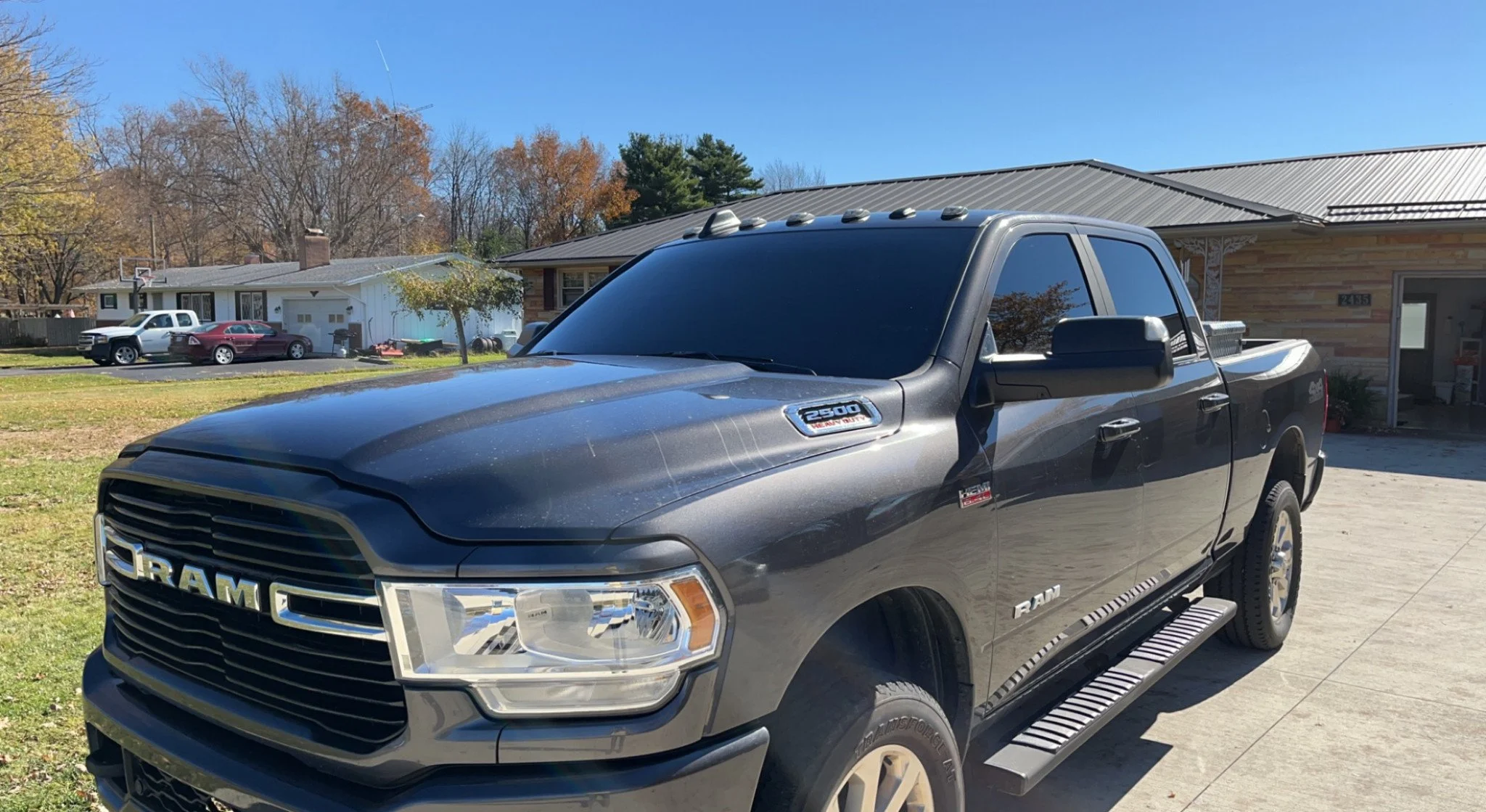 Tinted Dark Grey Dodge Ram