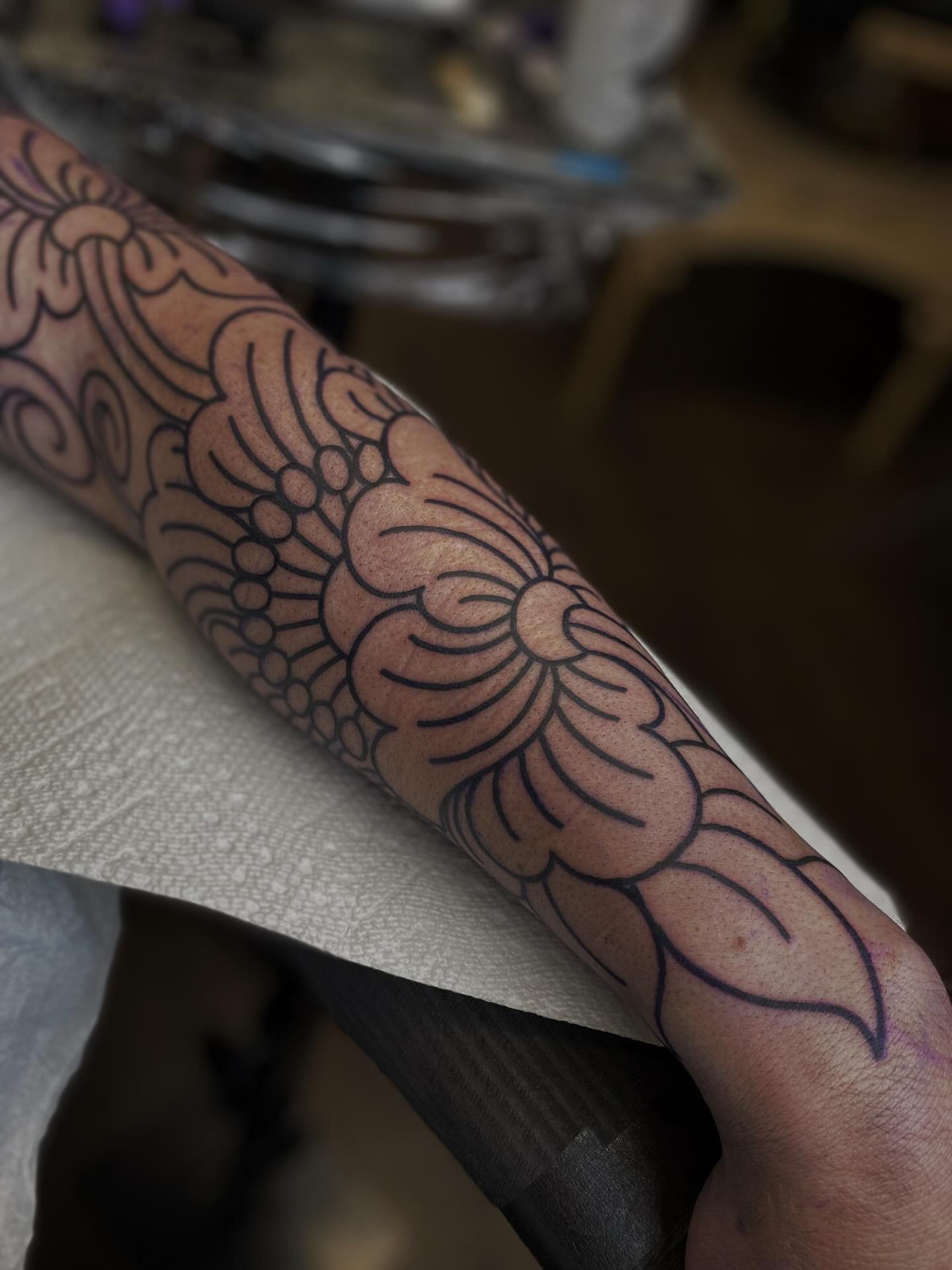 Details from an in progress sleeve for Ethan started recently ✨
&bull;
#lineworktattoos #ornamentaltattoo #denvercolorado #denvertattooartist #tattooideas