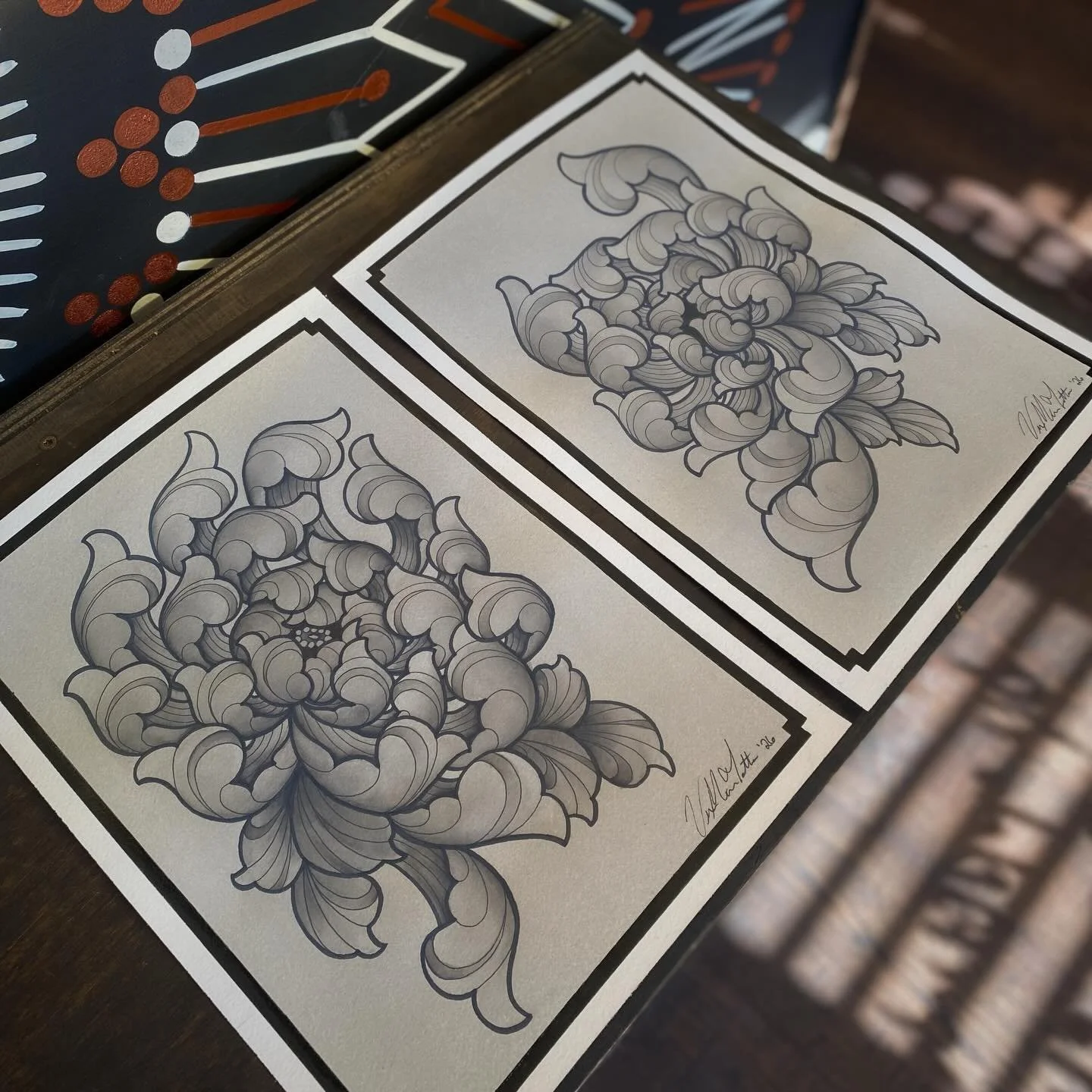 Made these paintings recently. I&rsquo;ll have prints of these for sale @slctattooexpo March 6-8 <3 India Ink on Arches
&bull;
#painting #watercolorflowers #tattooideas #chrysanthemum #floraltattoos