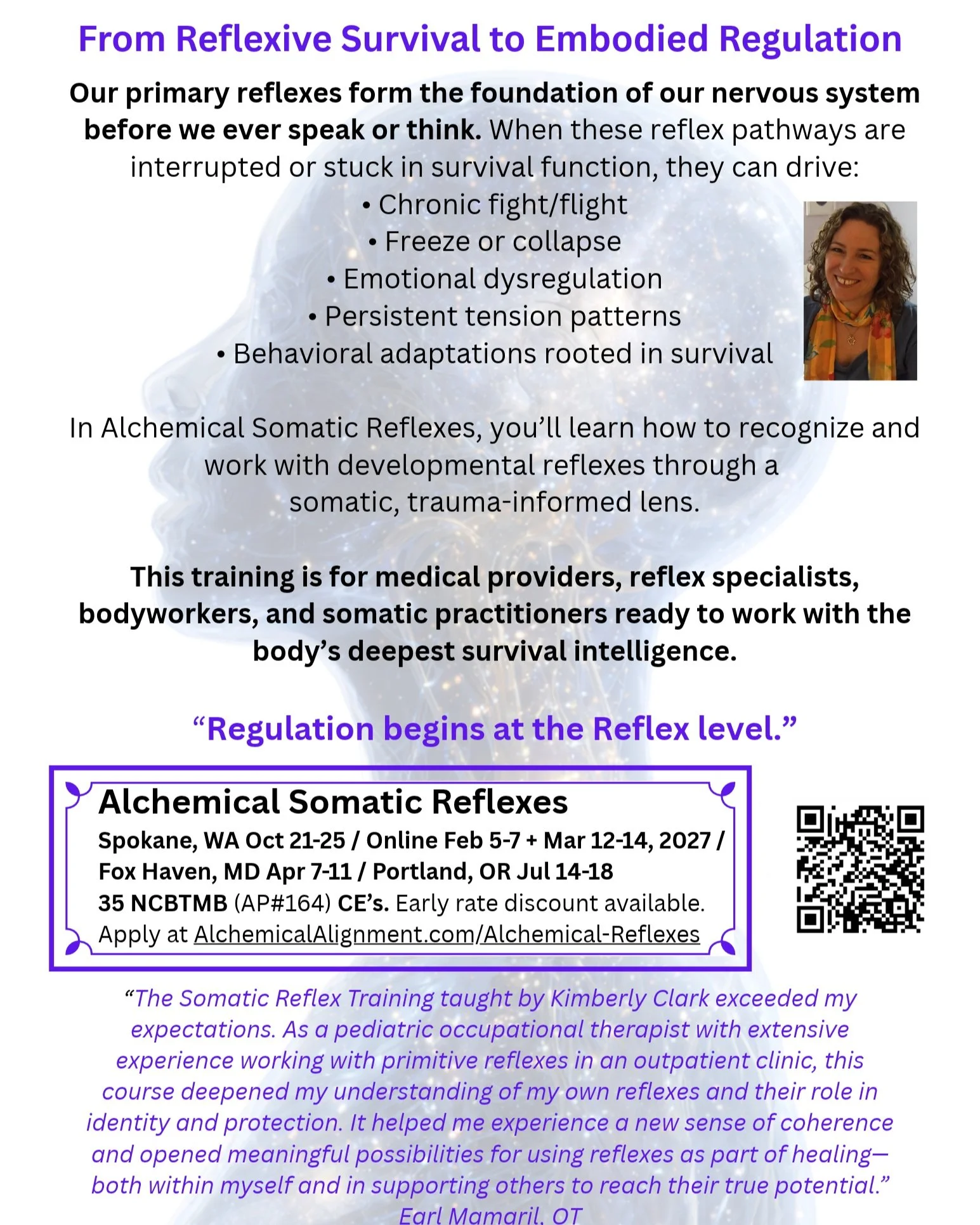 We've returned from Loveland, CO, having received critical acclaim from experts in the field calling it a master class&mdash;and next week, we're bringing the Reflex Class to Spokane, WA.

Come discover how working with the body's reflexes can open n