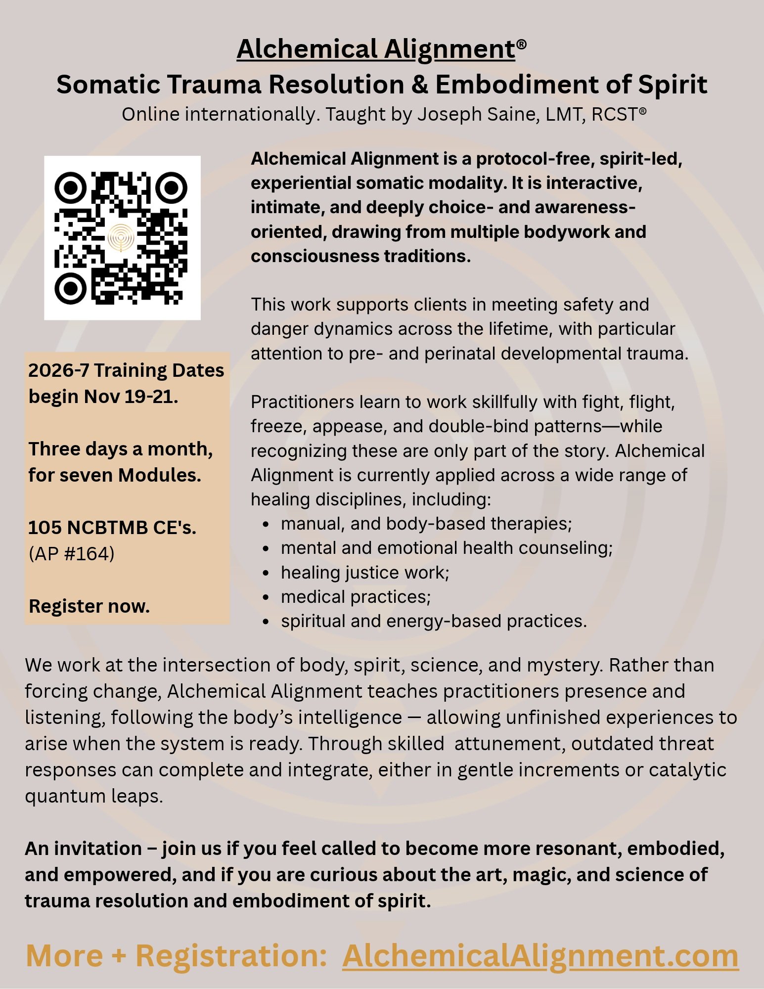 Our AlchAlmt Second Year 
starts next week, 
please wish 
all in the cohort 
attending to 1:1 
therapeutic meeting 
of Death and Birth the best! 

We call it Birth, 
but it's really "Early Timeline," 
starting at preconception, 
a rich plac