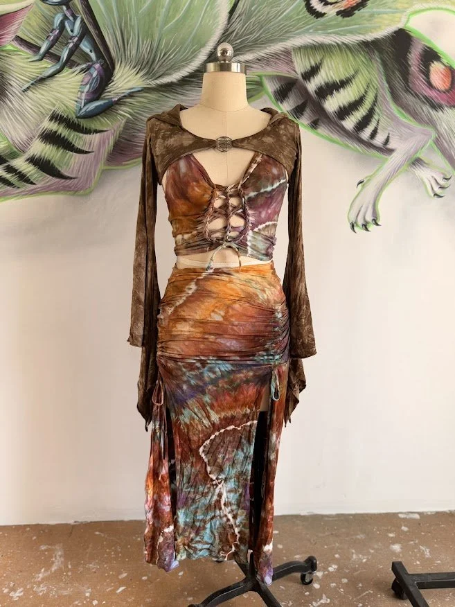 Cinch Skirt - Psych Fire