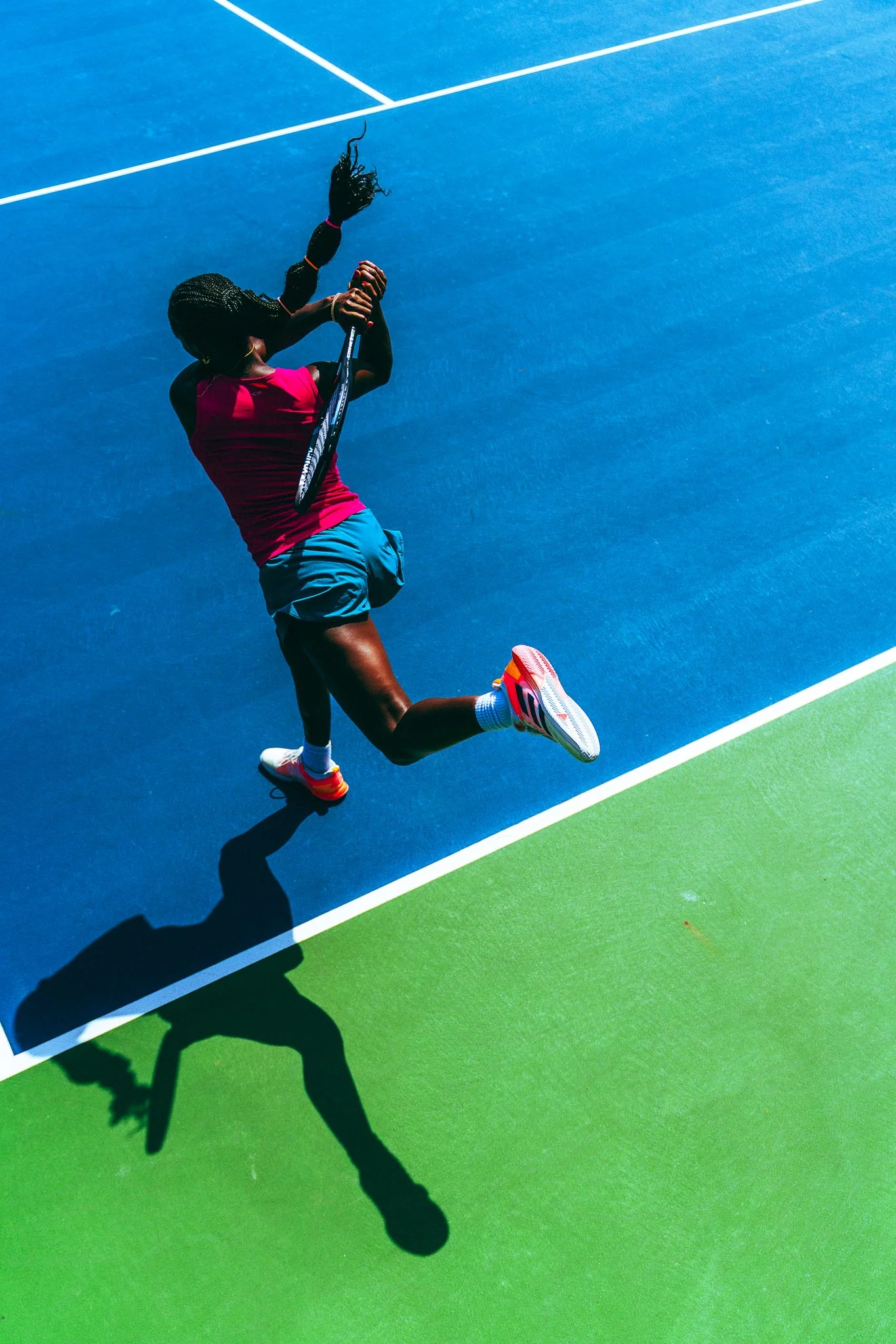 Tennis action photography — Chicago sports photographer athletic brand campaign