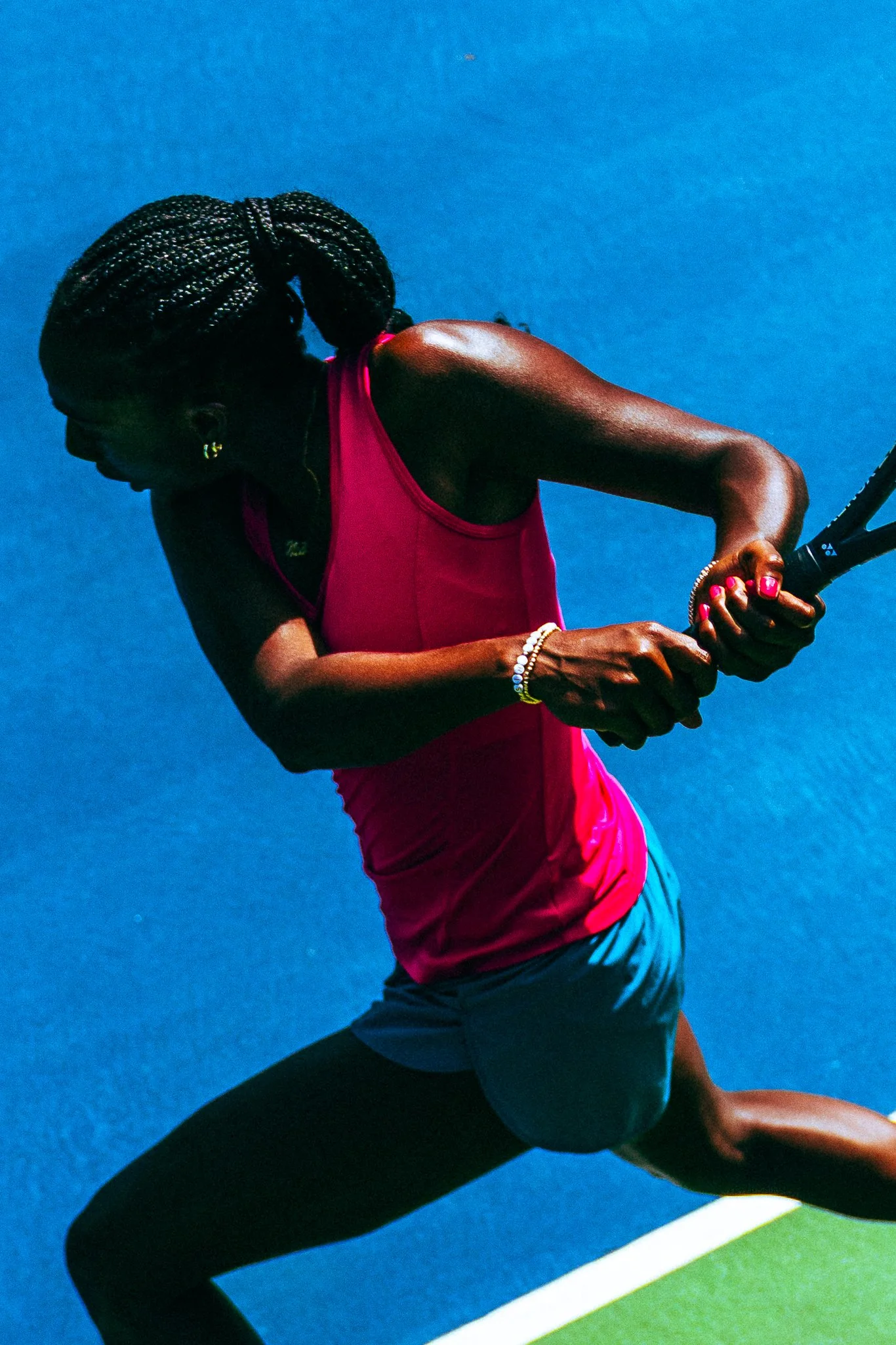 Tennis action photography — Chicago sports photographer athletic brand campaign