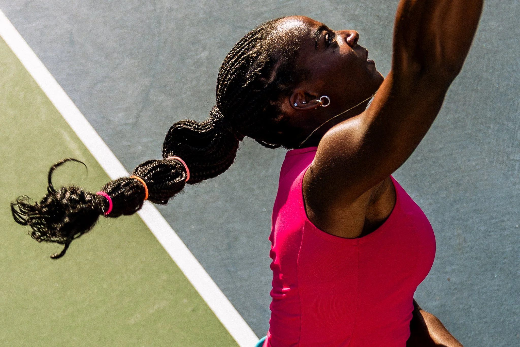 Tennis action photography — Chicago sports photographer athletic brand campaign