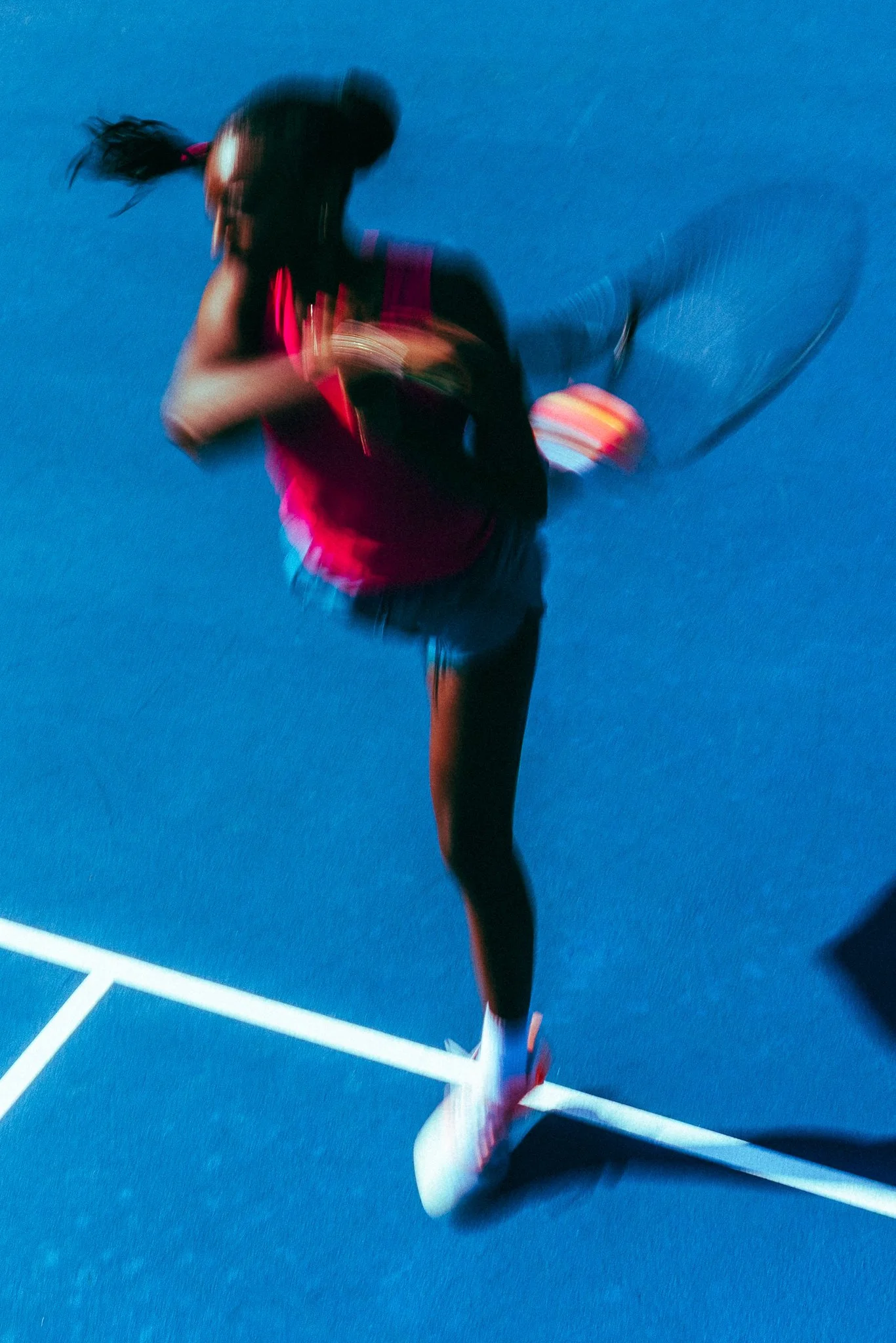 Tennis action photography — Chicago sports photographer athletic brand campaign