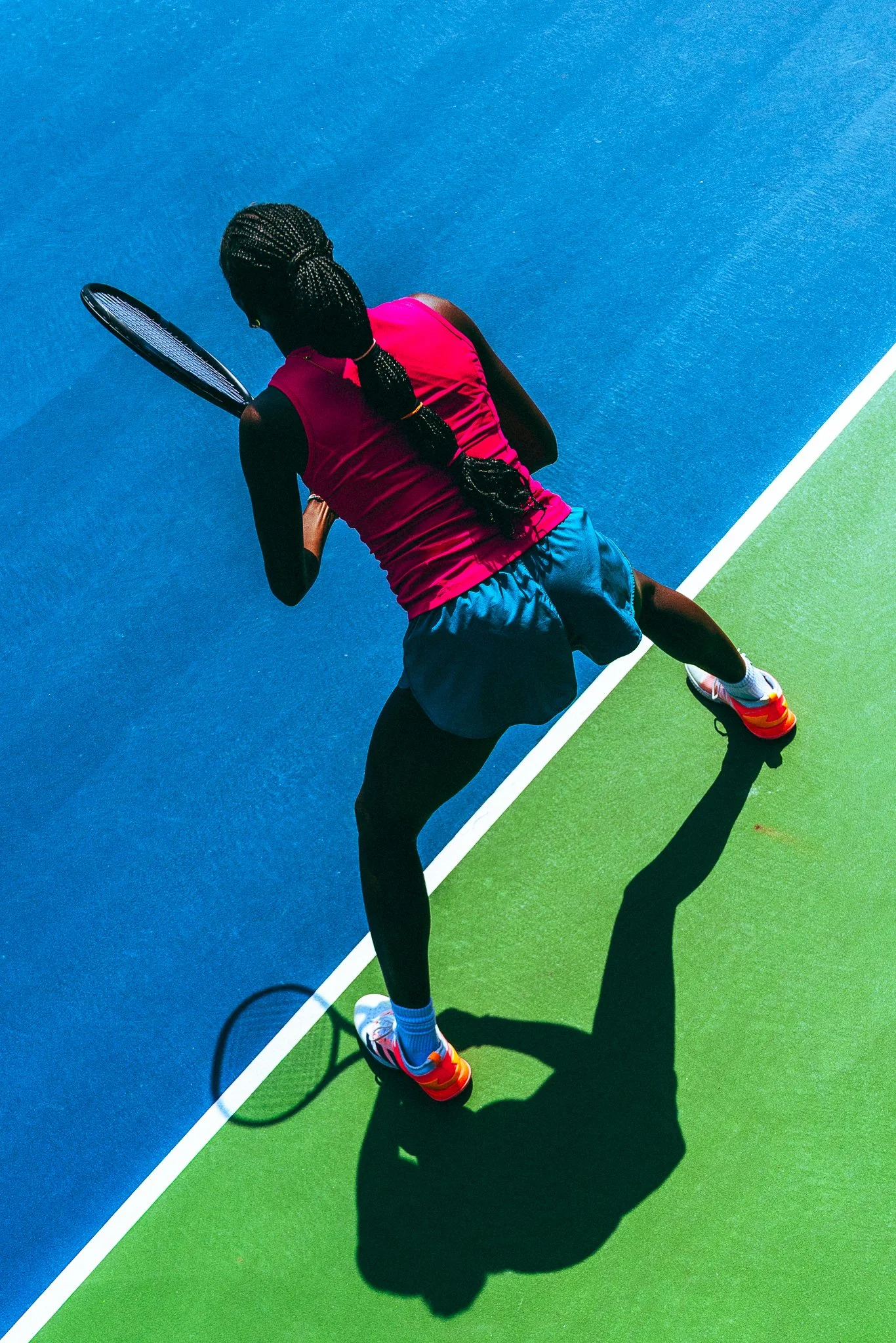 Tennis action photography — Chicago sports photographer athletic brand campaign