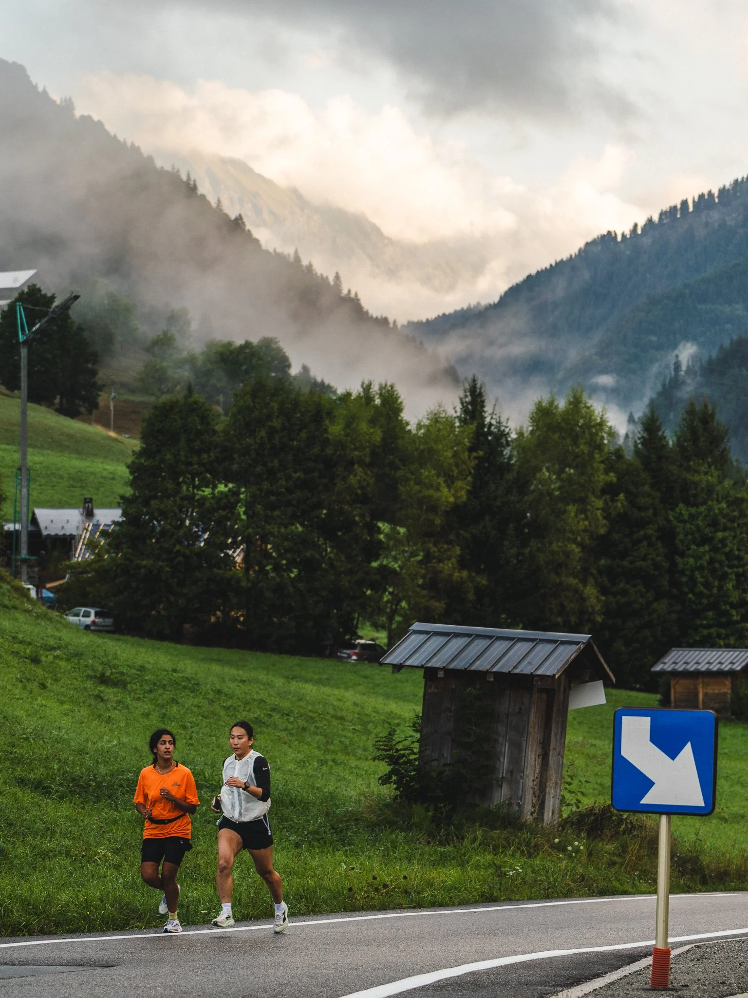 Female runner Chamonix — The Speed Project Chamonix to Marseille running photographer Chicago