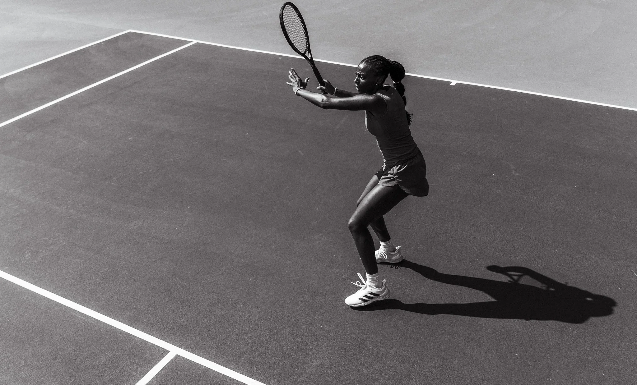 Tennis action photography — Chicago sports photographer athletic brand campaign