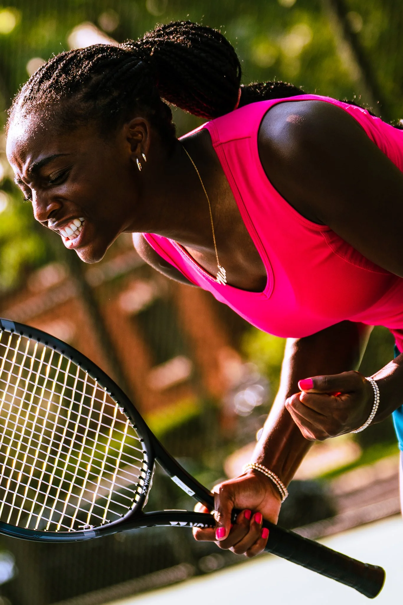 Female Tennis athlete portrait — University of Chicago women's tennis editorial