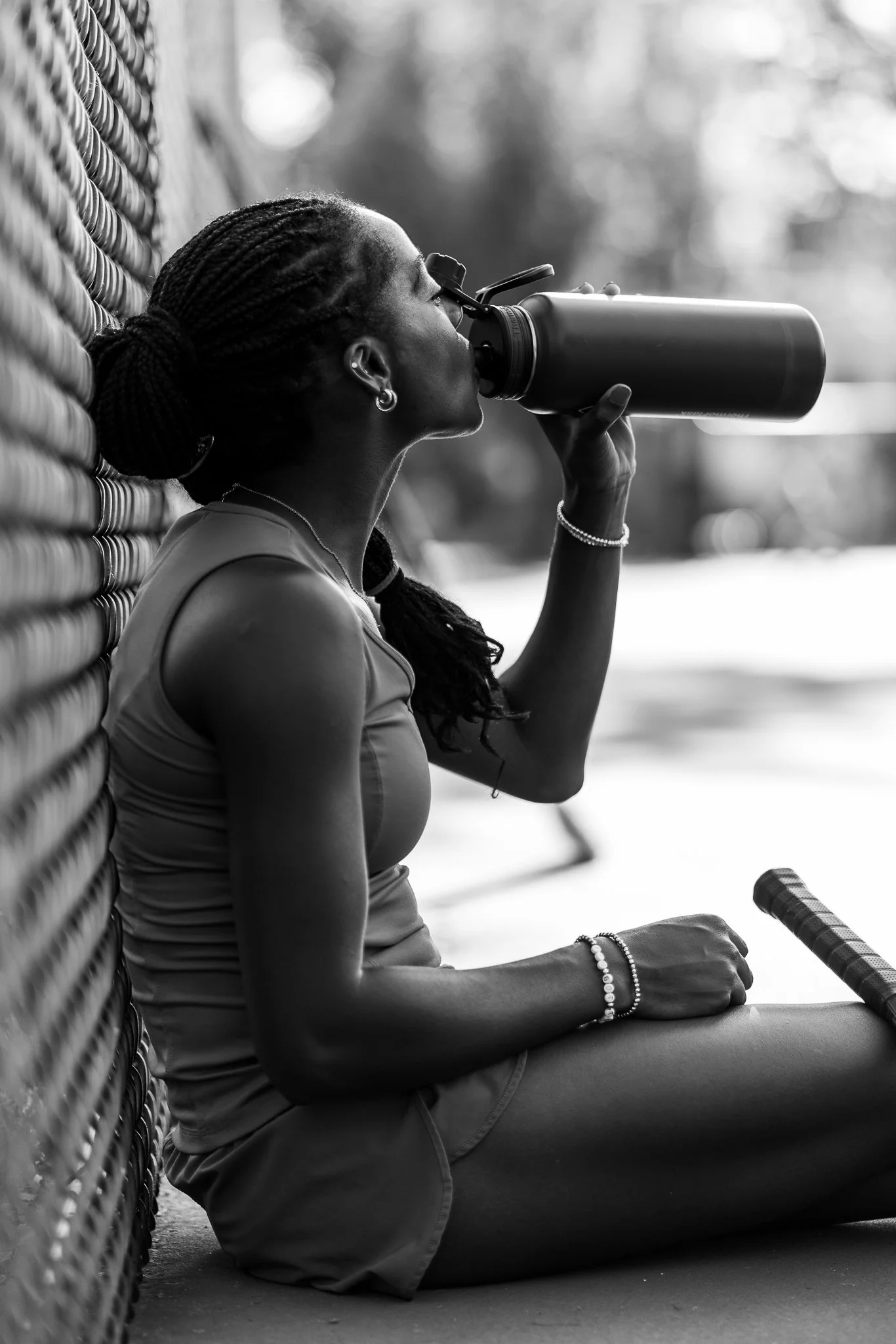 Athlete drinking water — Chicago sports photography