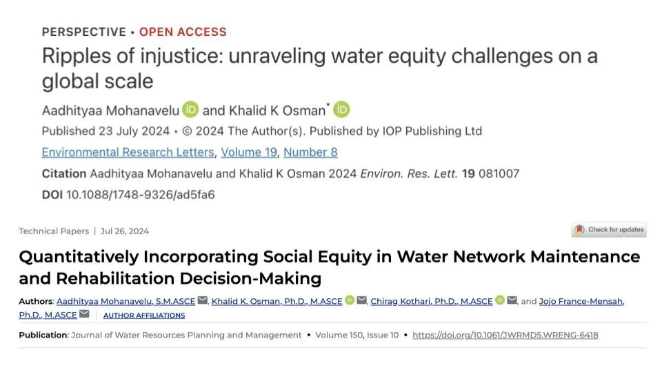 Water we up to? Two new papers by Aadhi make a splash!
