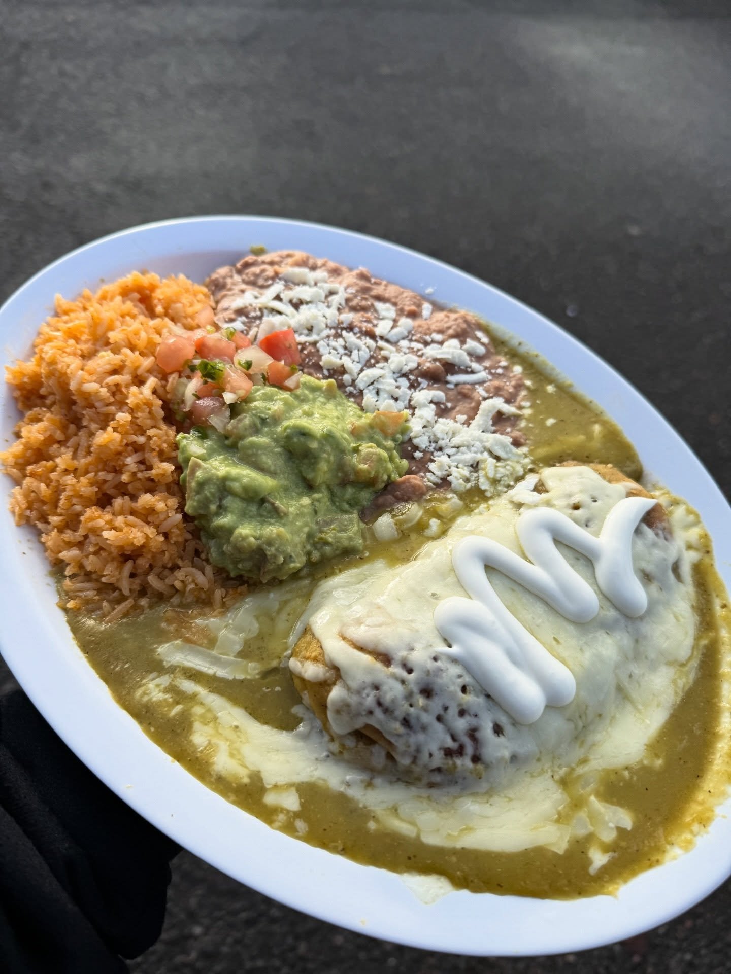 It&rsquo;s a beautiful sunny day for a Chile Relleno plate.  Did you know you can do a burrito or a plate?! 😌✨