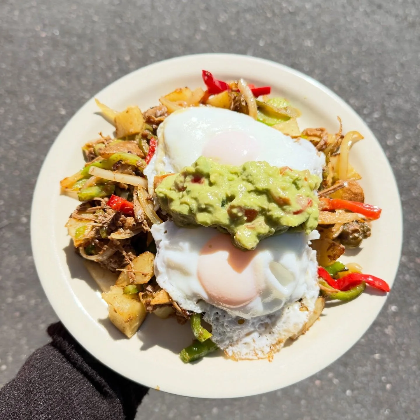 Who else is enjoying the beautiful sunny weather.  Mexican hash available at both locations 🌞🍳