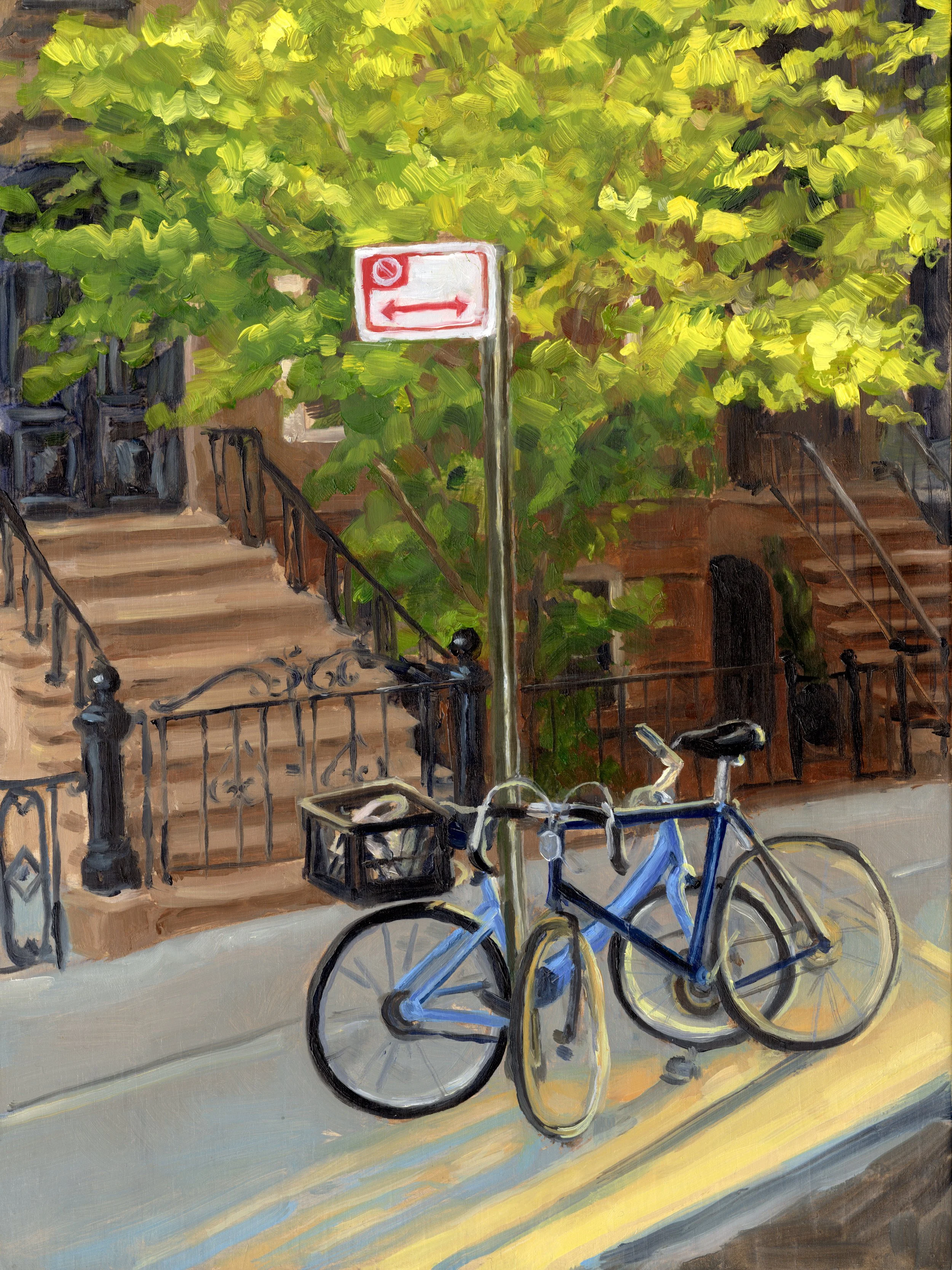 No Parking on Tuesdays, oil pn panel, 2025