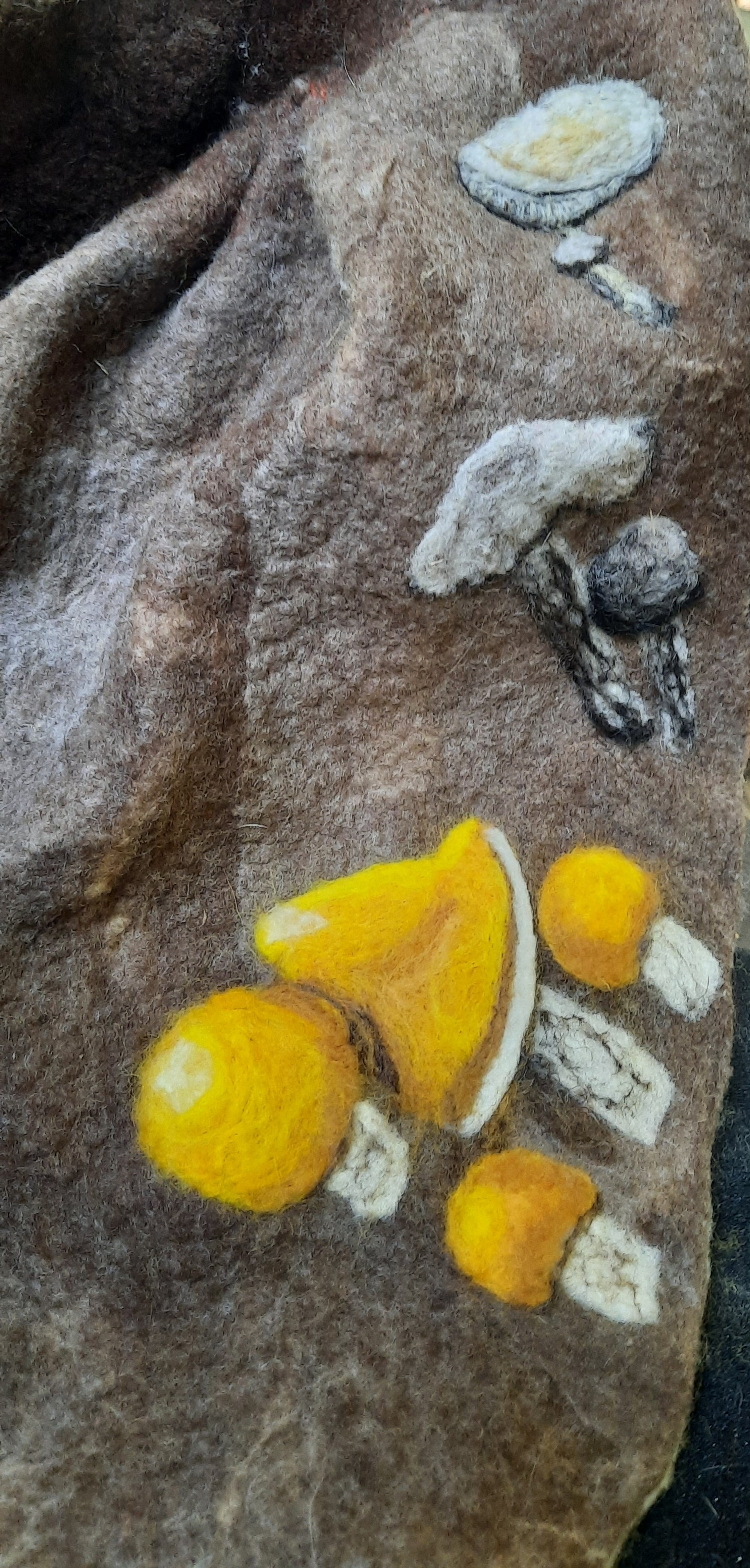 Felted cape detail
