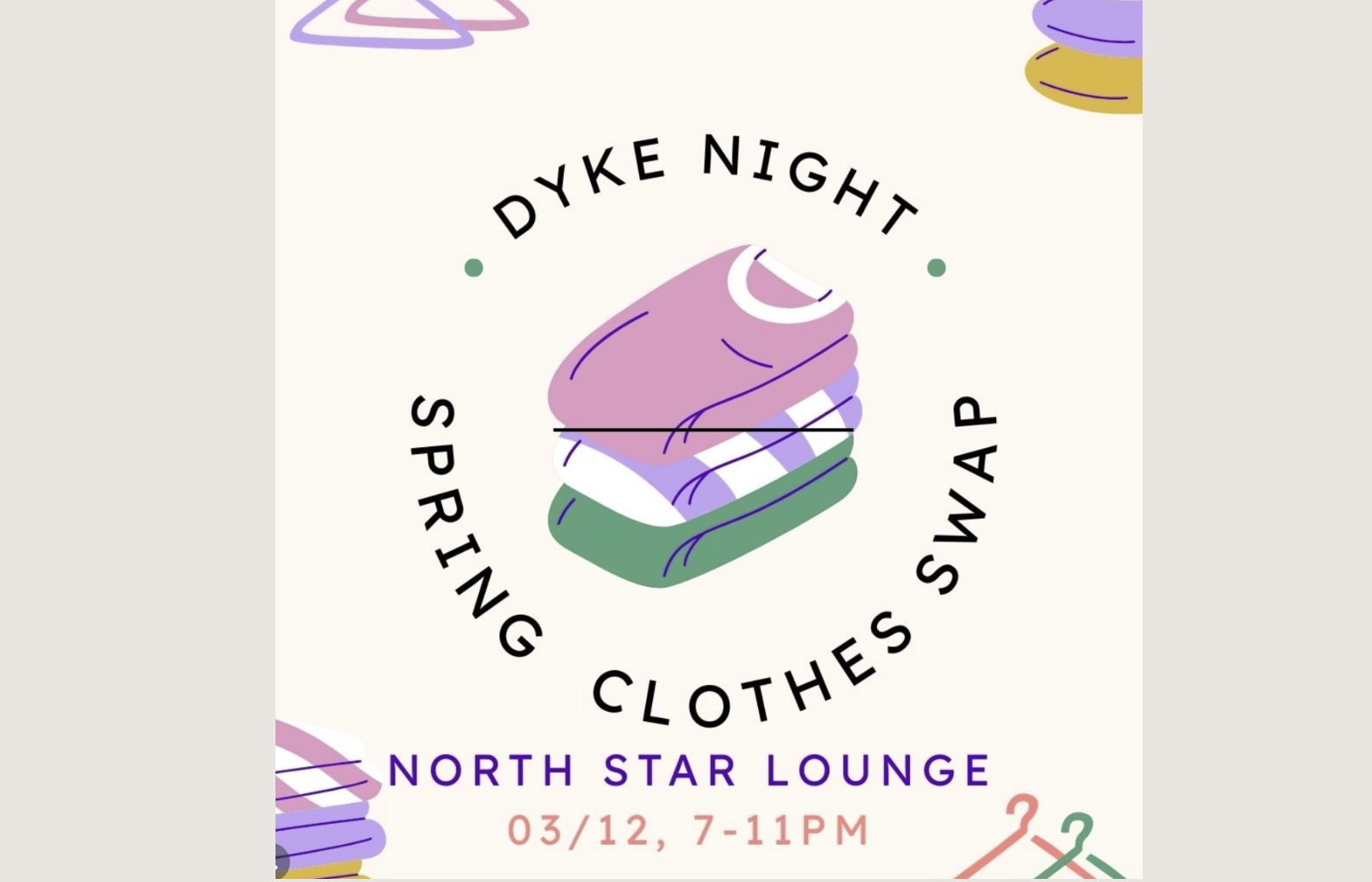 LGBTQ Night: Spring Clothing swap Dyke night