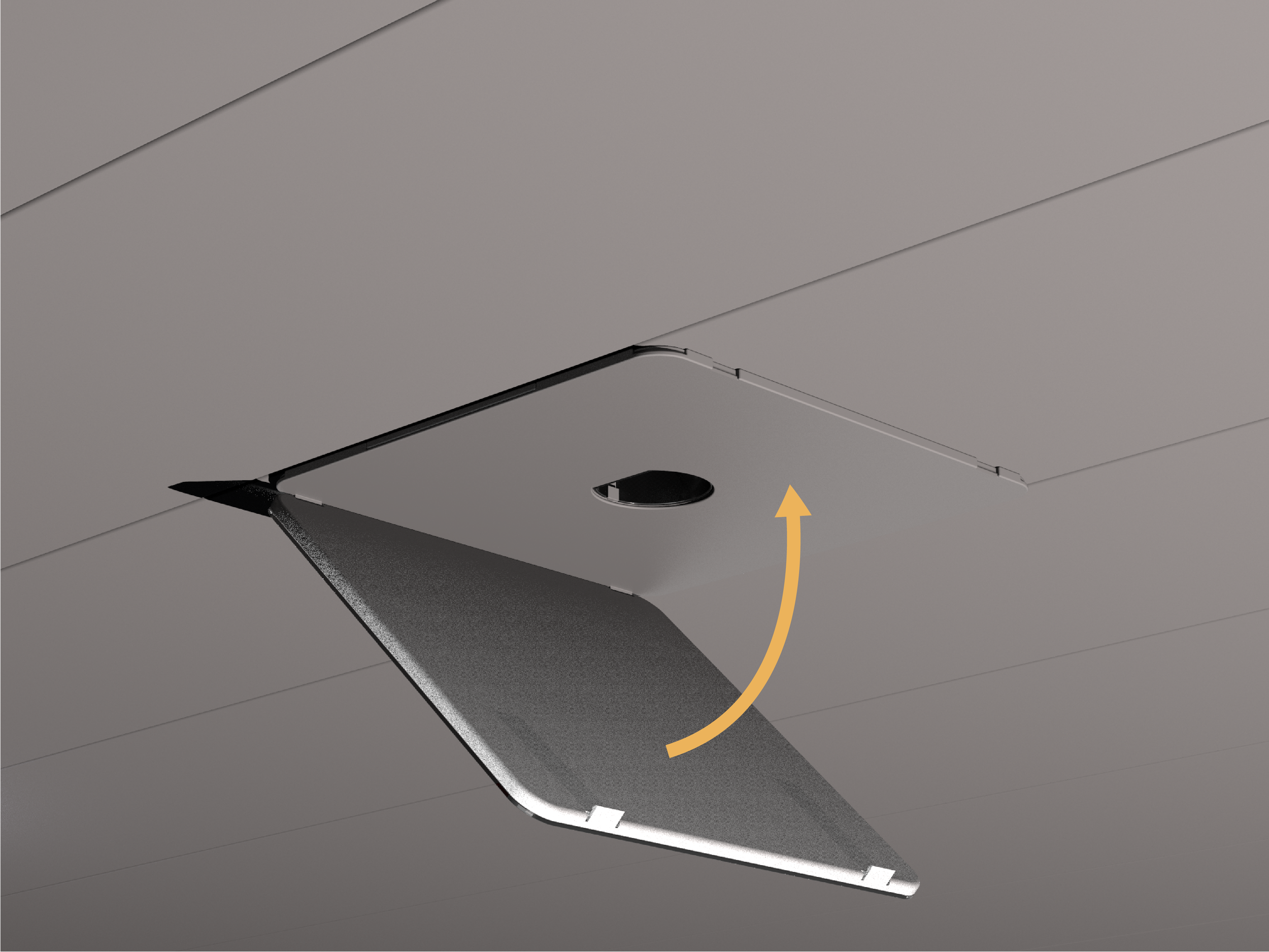 6. Swing fixture closed