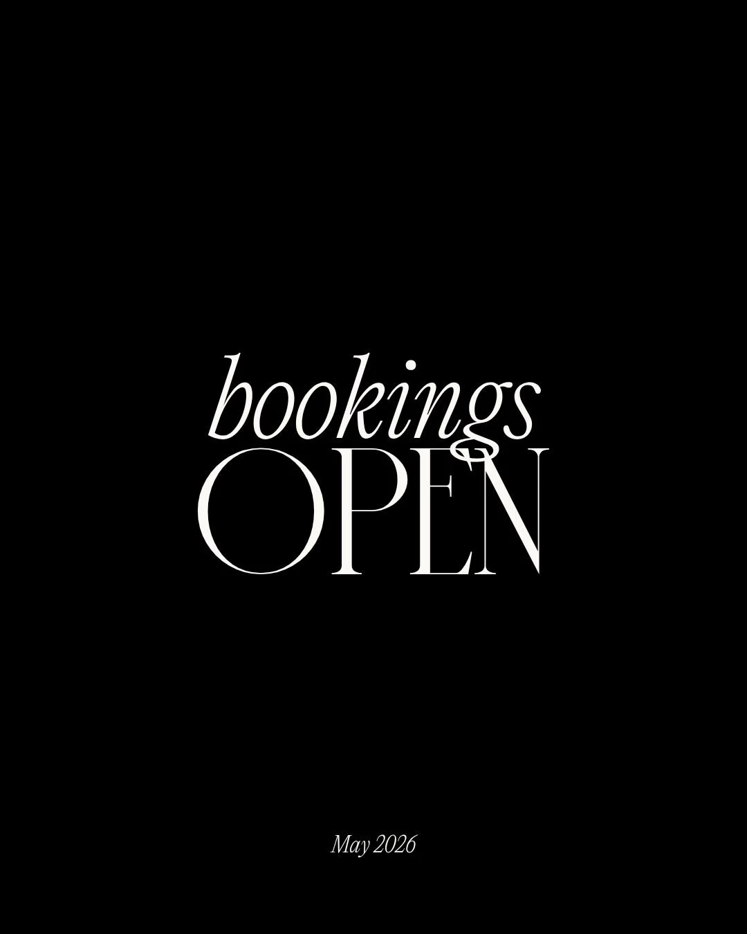MAY BOOKINGS NOW OPEN! 🤍

It&rsquo;s been a very busy start to 2026, and as our team grows, we are so excited to officially open our books to new clients this May.

Spots are filling fast, so if you&rsquo;re ready to give your brand the social stamp