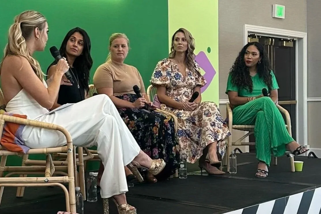 Erika Hanafin Austria speaking on women’s reinvention and emotional leadership