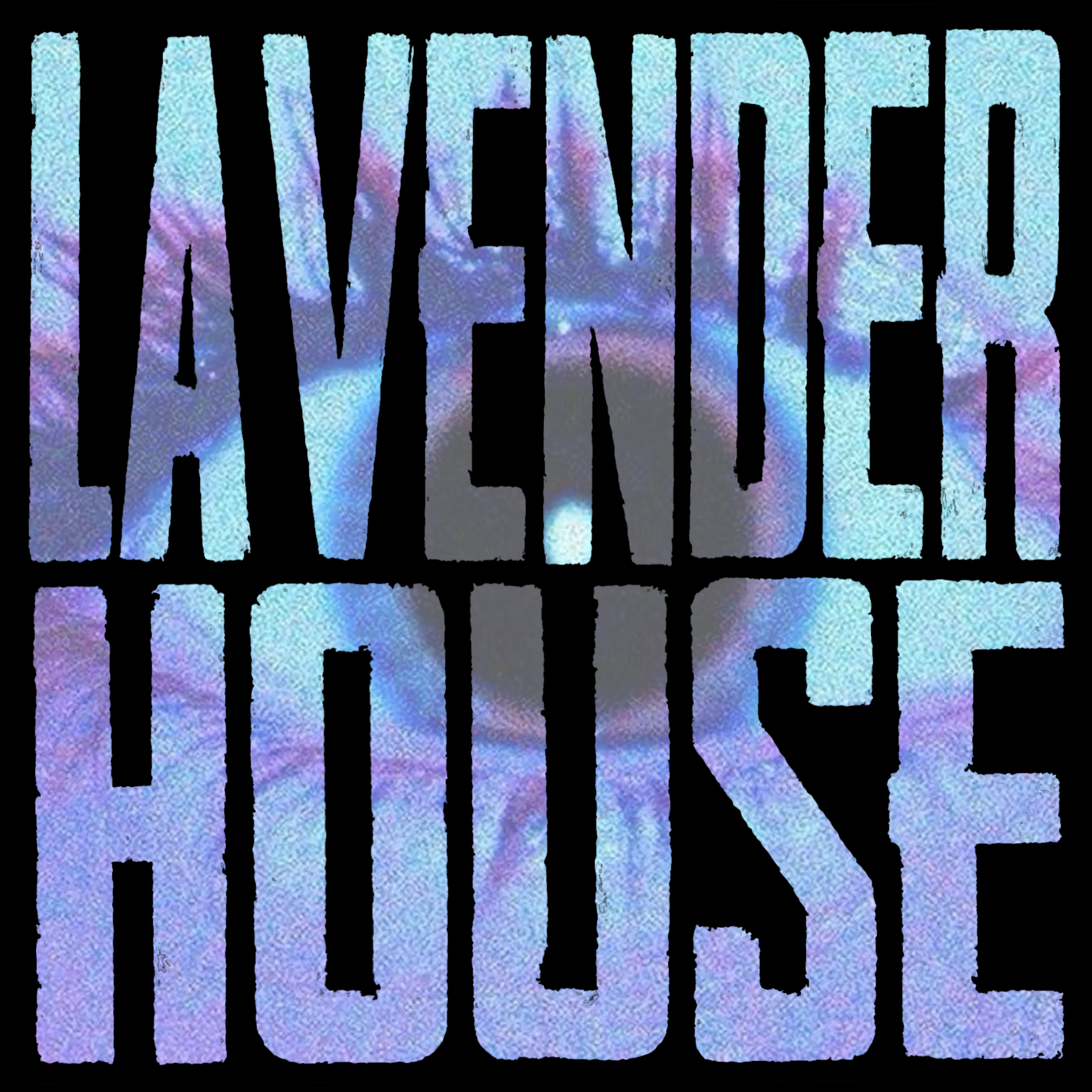 Text reads 'LIVE LIFE' in bold, distressed block letters with a galaxy-like purple, blue, and pink background.
